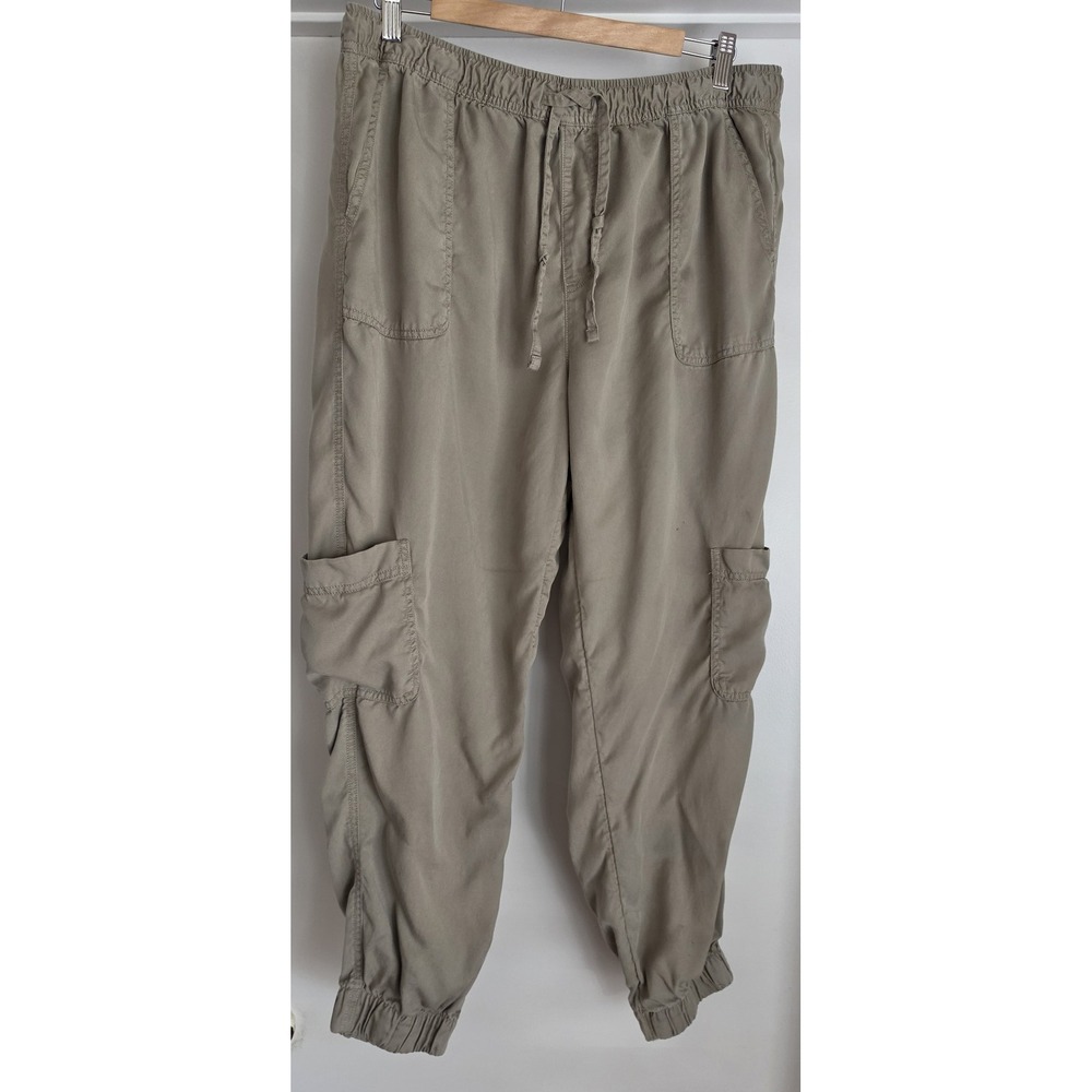 C&C California Cargo Pants Women XL Tan Solid Casual Lyocell Trousers